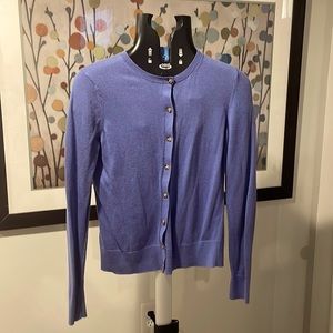 Ann Taylor Blue Crew Neck Cardigan